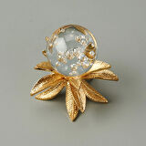 Deco Palmiye Cam Top Dekor - Gold - 11 cm