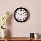 200-K Modern Duvar Saati - Siyah - 30 cm