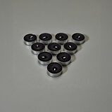 10'lu Tealight Mum - Siyah - 3,8 cm