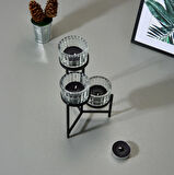 10'lu Tealight Mum - Siyah - 3,8 cm