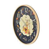 Slim Bilge Çocuk Odası Duvar Saati - Lacivert - 30 cm