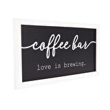 Deco Coffee Duvar Panosu - Siyah - 40x20 cm