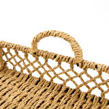 Deco Rustico Dekoratif Tepsi - Bej - 22 cm