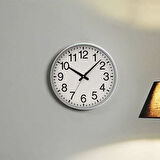 Simplex Duvar Saati - Beyaz - 38 cm