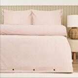 Soft Stripe Çift Kişilik Nevresim Takımı - Kiremit