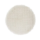 Soft Bubble Yuvarlak Halı - Krem - 100x100 cm