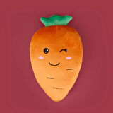 Soft Havuç Figürlü Yastık - Turuncu - 25 cm