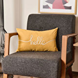 Soft Sun Madness Hello Kırlent - Hardal - 30x50 cm