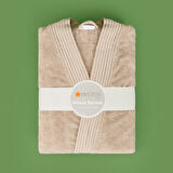 Soft Premium Unisex Bornoz - Bej - S / M