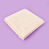 Soft Kadife Yüz Havlusu - Ekru - 50x100 cm