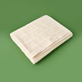 Soft Kadife Banyo Havlusu - Ekru - 70x140 cm