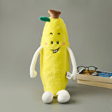 Soft Muz Figürlü Yastık - Sarı - 55x15 cm