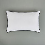 Soft Ethnic Biyeli Kırlent - Beyaz - 30x50 cm