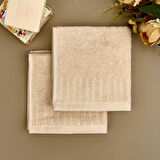 Soft Patte 2'li Havlu Seti - Krem - 30x30 cm