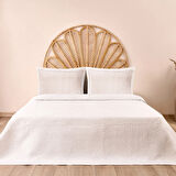 Soft Asos Çift Kişilik Yatak Örtüsü - Beyaz - 260x250 cm