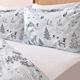 Soft Pacha Tek Kişilik Nevresim Takımı - Beyaz / Antrasit