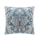Soft Barok Desenli Kırlent - Lacivert - 40x40 cm