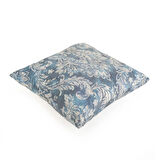 Soft Barok Desenli Kırlent - Lacivert - 40x40 cm