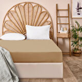 Soft Tek Kişilik Lastikli Çarşaf - Sütlü Kahverengi - 100x200 cm
