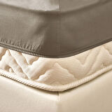 Soft Çift Kişilik Lastikli Çarşaf - Kahverengi - 180x200 cm