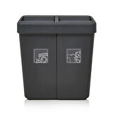 Comfort Geri Dönüşüm Çöp Kovası - Antrasit - 50 lt