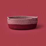 Living Earthy Hues Dekoratif Sepet - Bordo - 26x20x9 cm