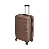 Travel Star Büyük Boy ABS Valiz - Platin - 76x52x30 cm