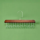 Çok Fonksiyonlu Kancalı Askı - Kahverengi - 28x19 cm