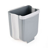Katlanabilir Çöp Kovası - Gri - 6 lt