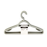 6'lı Plastik Elbise Askısı - Gri - 38 cm