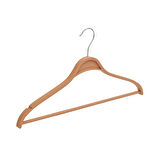 3'lü Ahşap Görünümlü Elbise Askısı