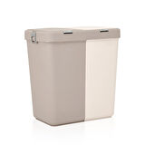 Duo Laundry Çamaşır Sepeti - Bej / Krem - 80 lt