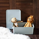 Plastik Kapaklı Saklama Kutusu - Asorti - 11 lt