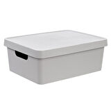 Plastik Kapaklı Saklama Kutusu - Asorti - 11 lt