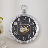 Dekoratif Kadran Duvar Saati - Gri - 30x38 cm