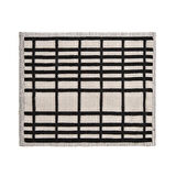 Soft Roger 2'li Banyo Paspası - Ekru / Siyah - 60x100 cm + 50x60 cm