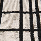 Soft Roger 2'li Banyo Paspası - Ekru / Siyah - 60x100 cm + 50x60 cm