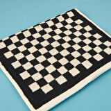 Soft Elena El Havlusu - Ekru / Siyah - 30x50 cm