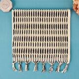 Soft Greta El Havlusu - Ekru / Siyah - 30x50 cm