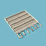 Soft Greta El Havlusu - Ekru / Siyah - 30x50 cm