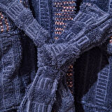 Soft Sun Madness Unisex Bornoz - Mavi - L/XL