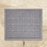 Soft Kare Desen 2'li Banyo Paspası - Gri - 60x100 cm + 50x60 cm