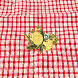 Soft Nakışlı Çanta - Kırmızı / Ekru - 35x40 cm