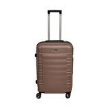 Travel Star Orta Boy ABS Valiz - Platin - 66x45x26 cm