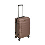 Travel Star Orta Boy ABS Valiz - Platin - 66x45x26 cm