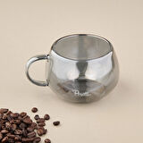 Çift Cidarlı Kupa - Füme - 280 ml