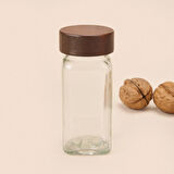 Akasya 12'li Baharatlık Seti - Şeffaf / Kahverengi- 120 ml