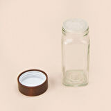 Akasya 12'li Baharatlık Seti - Şeffaf / Kahverengi- 120 ml