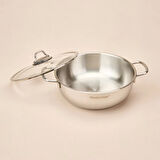 Paslanmaz Çelik Karnıyarık Tenceresi - Gri - 26 cm