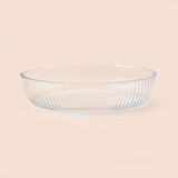 Twin Oval Cam Fırın Kabı - Şeffaf - 25x17 cm